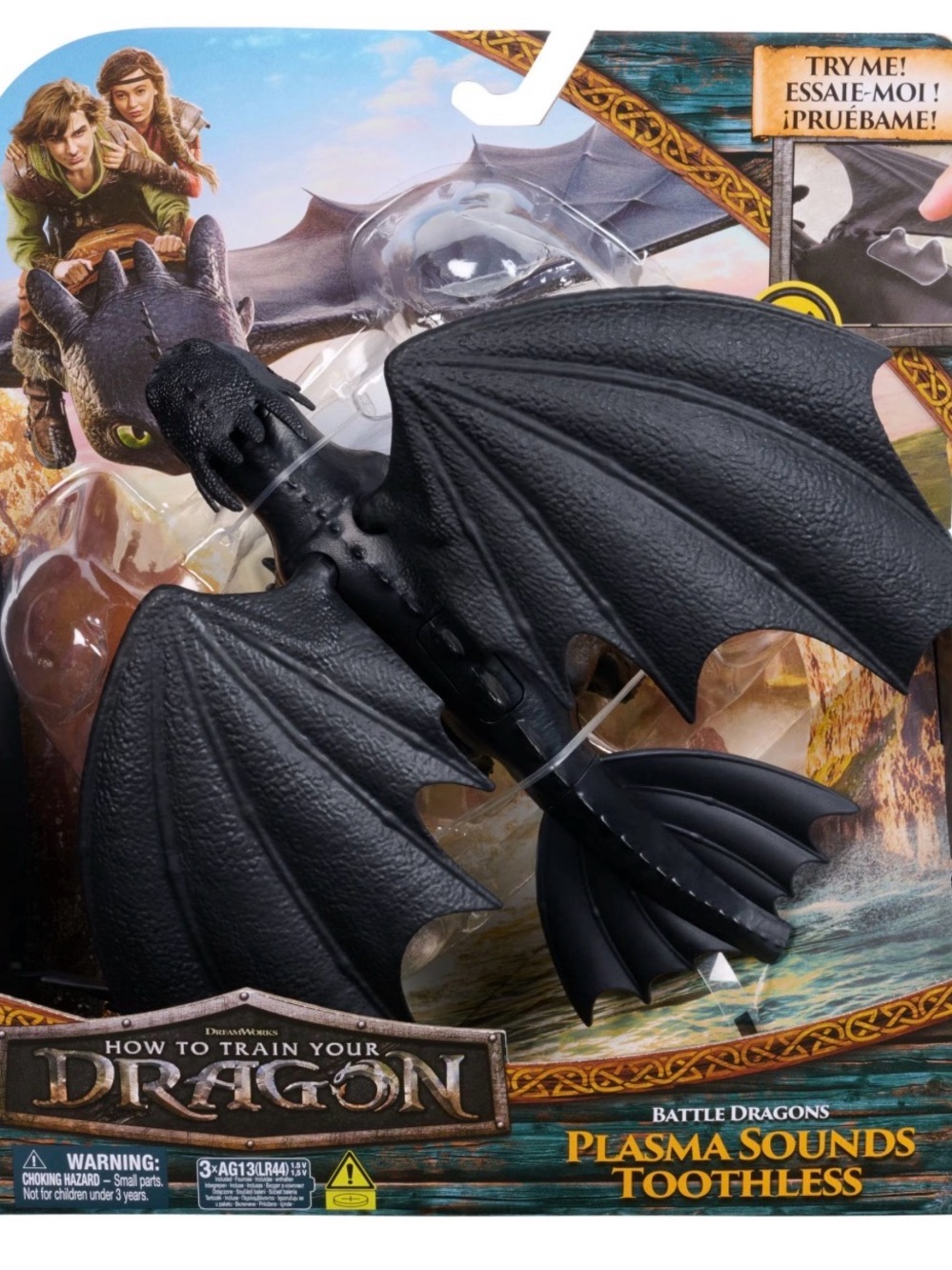 DreamWorks Dragons Plasma Sounds Night Fury (Toothless) 13-inch Action Figure